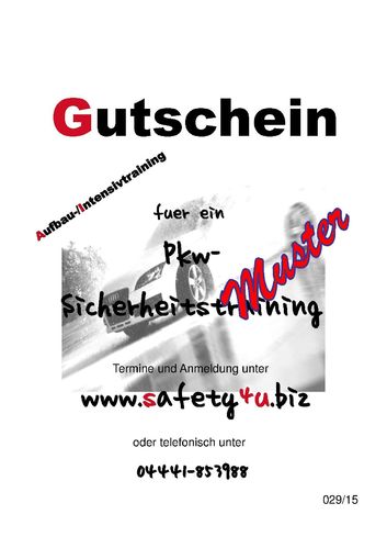 Gutschein Aufbau-/Intensivkurs